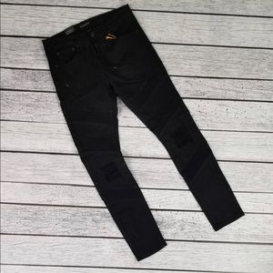 Men denim skinny biker jeans